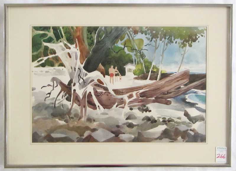 Appraisal: JEROME PRIEBE GASTON WATERCOLOR ON PAPER California - Hawaihae Harbor