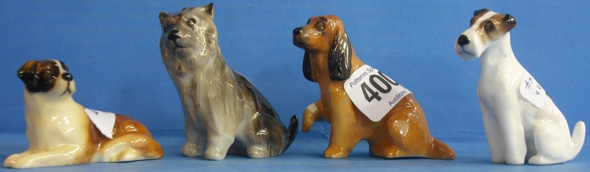 Appraisal: Royal Doulton miniature seated Dogs St Bernard K Cairn K