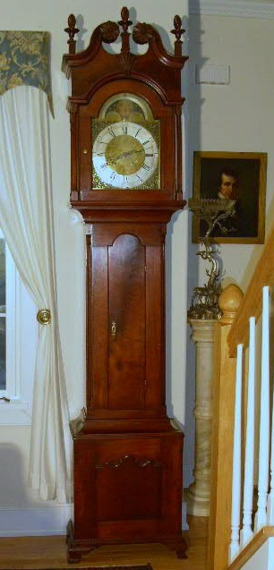 Appraisal: Walnut tall case clock circa by Joshua Humphreys Chester County