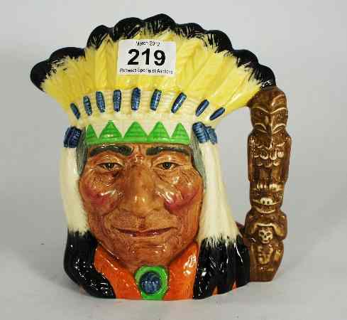 Appraisal: Royal Doulton Large Character Jug North American Indian D New