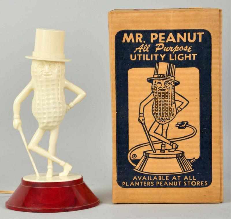 Appraisal: Plastic Mr Peanut Utility Light s to s Complete with