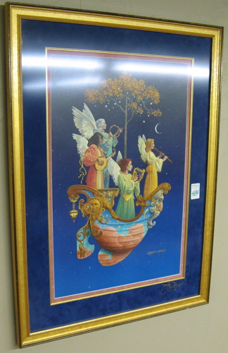 Appraisal: JAMES CHRISTENSEN OFF SET COLOR LITHOGRAPH California born Evening Angels