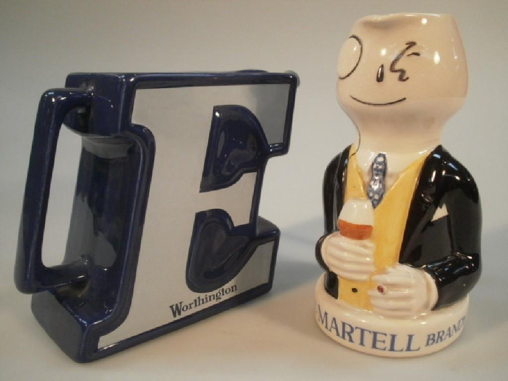 Appraisal: A pottery advertising jug for Martell Cognac and Brandy transfer