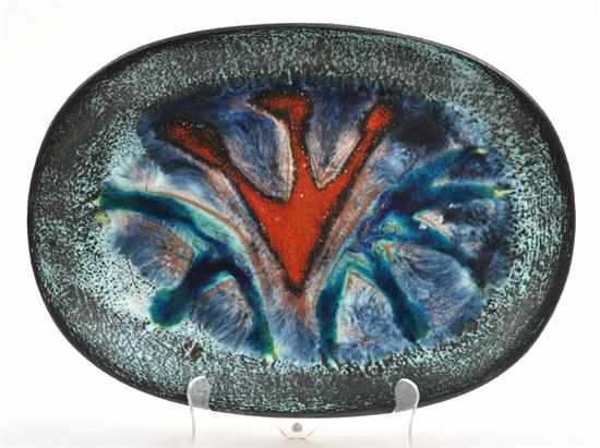 Appraisal: ELLIS CERAMICS A PLATTER Melbourne glazed earthenware w cm incised