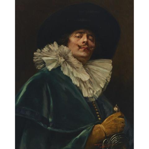 Appraisal: Alex De Andreis - A GALLANT CAVALIER British Belgian Oil