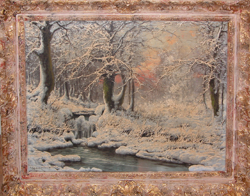 Appraisal: Forest Winter Scene Neogrady Antal Laszlo Hungarian - x inches