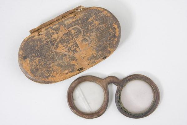 Appraisal: Leather Nuremberg Spectacles With NC Provenance late th - early