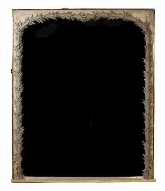 Appraisal: A Neoclassical Style Mirror the vertical plate having rounded corners