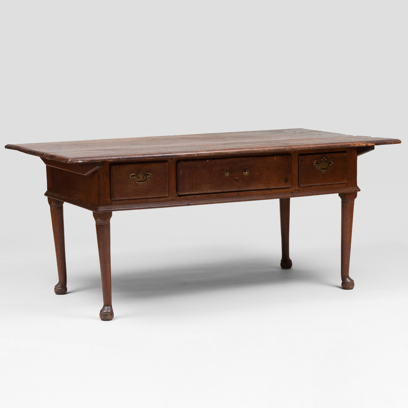 Appraisal: QUEEN ANNE PROVINCIAL MAHOGANY TAVERN TABLE x ft x in