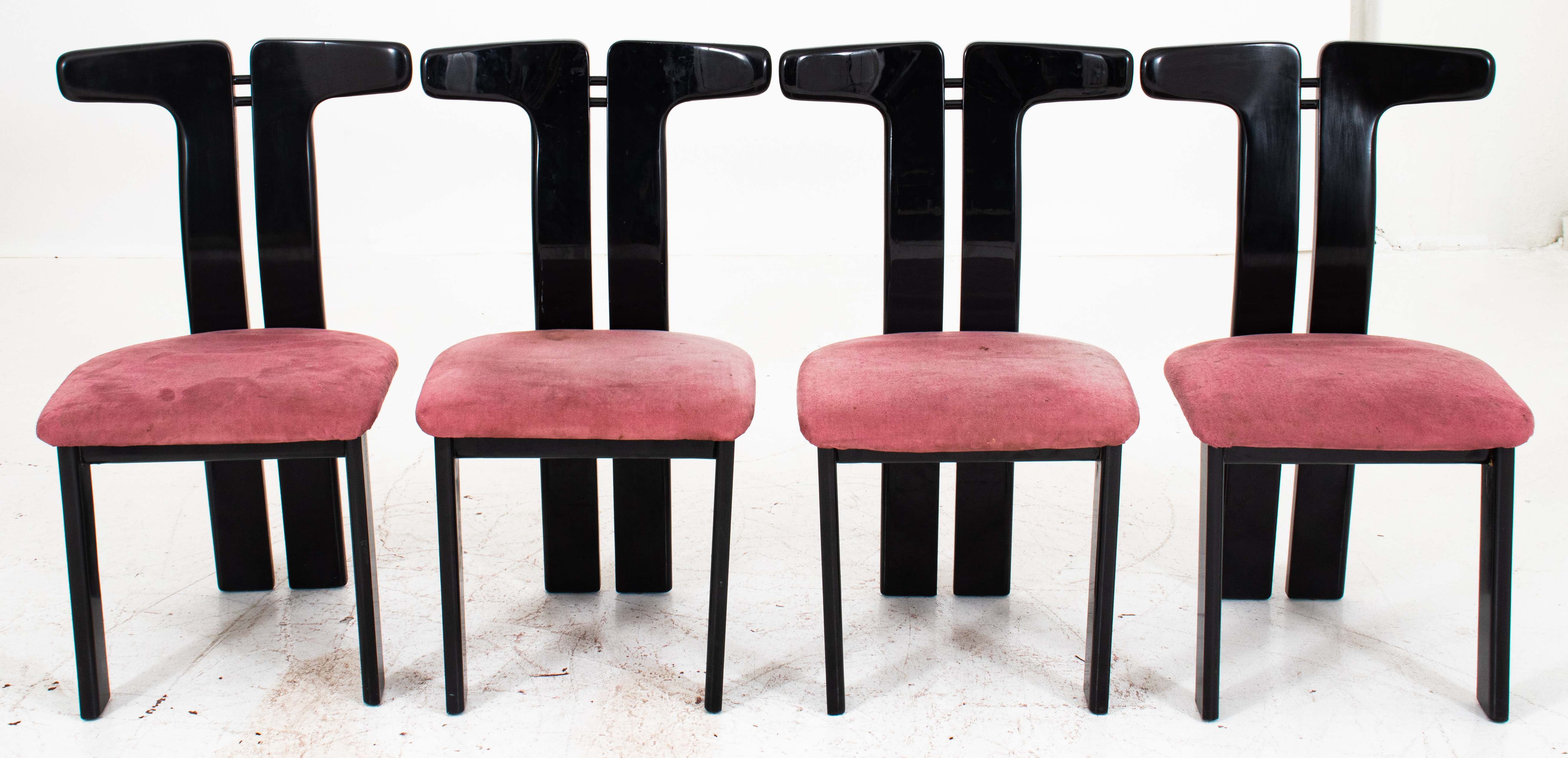 Appraisal: PIERRE CARDIN LACQUER SIDE CHAIRS Pierre Cardin French - set