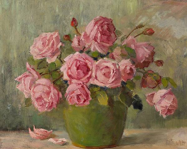 Appraisal: Edith White American - Still Life with Roses signed 'Edith