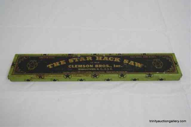 Appraisal: Antique The Star Hacksaw Blade Tin ContainerThis is a very