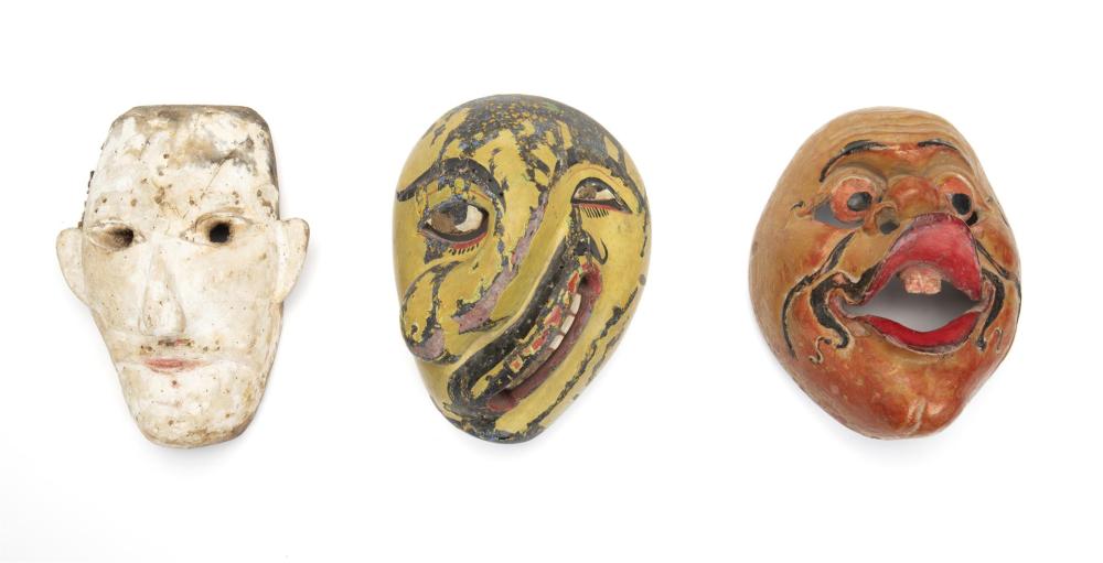 Appraisal: A group of Indonesian and Sri Lankan masks th Century