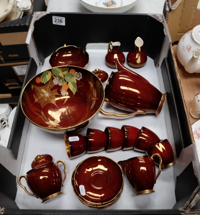 Appraisal: Carltonware Rouge Royale coffee set and associated items including large