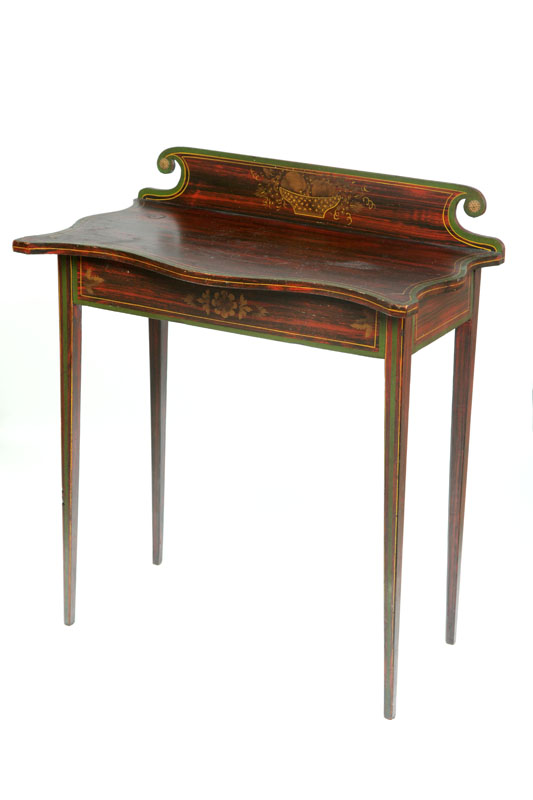 Appraisal: DECORATED DRESSING TABLE New England possibly New Hampshire - pine