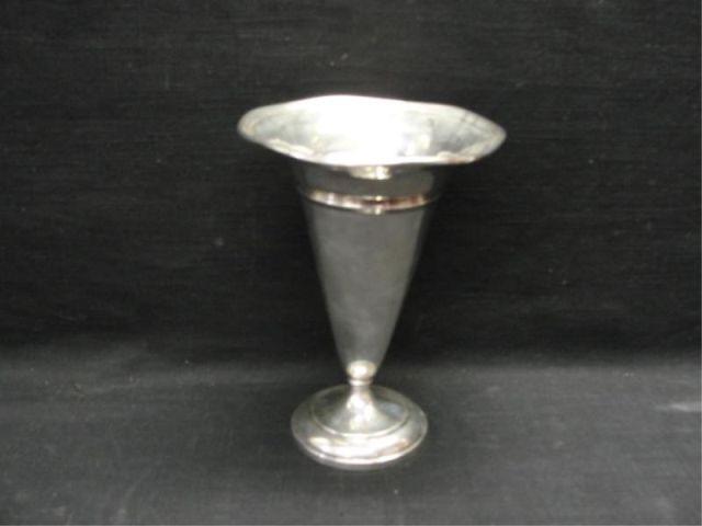 Appraisal: Sterling Weighted Trumpet Vase From a New Rochelle home Dimensions