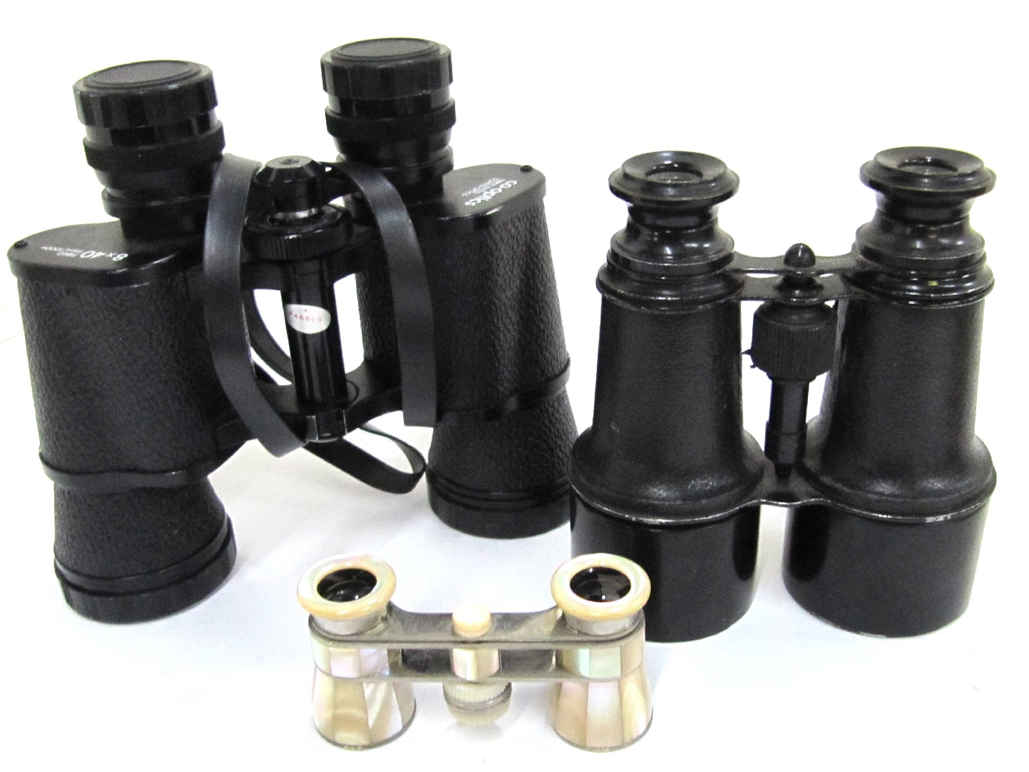 Appraisal: A lot comprising two pairs of binoculars and a pair