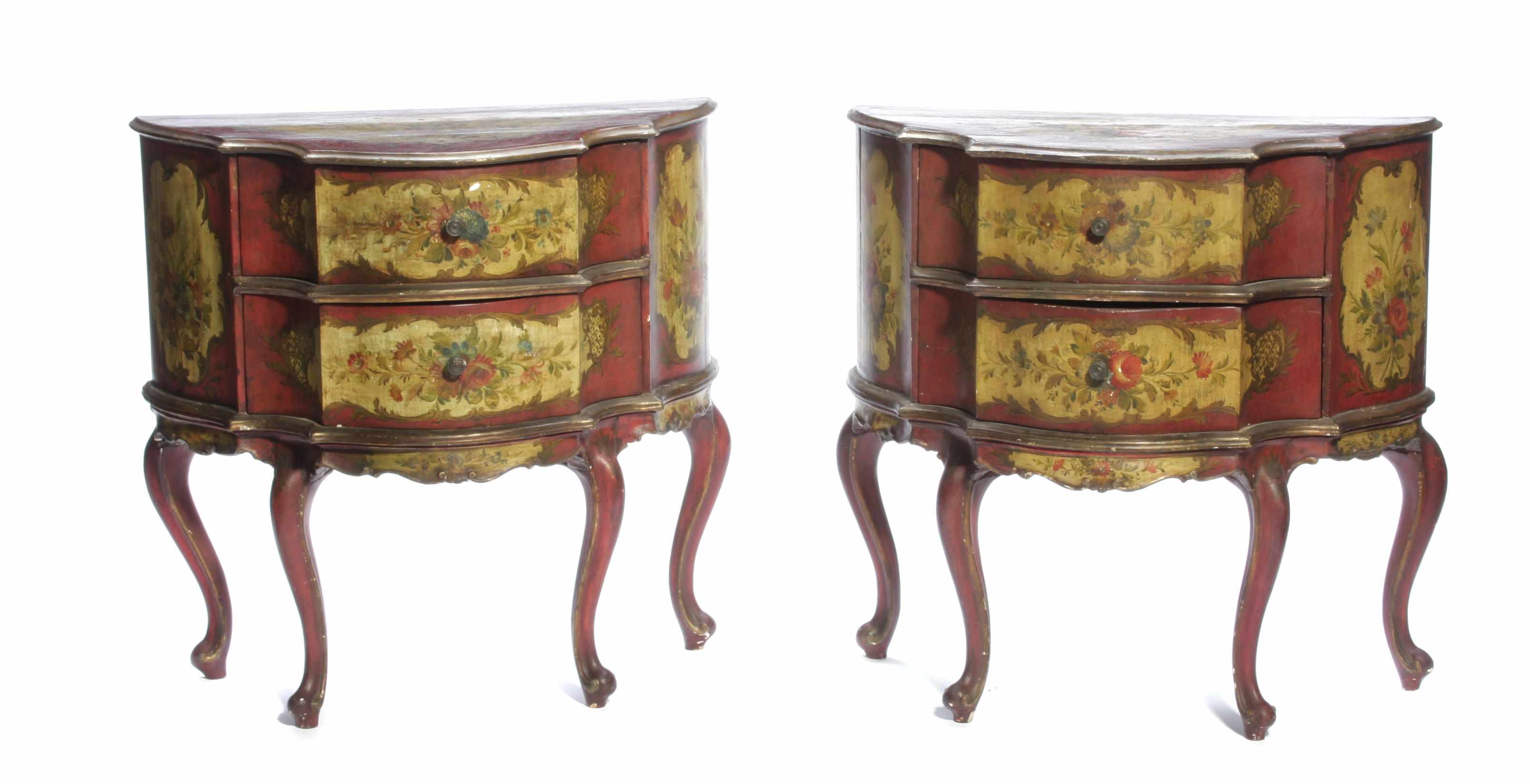 Appraisal: Property of various owners A pair of Venetian Rococo style