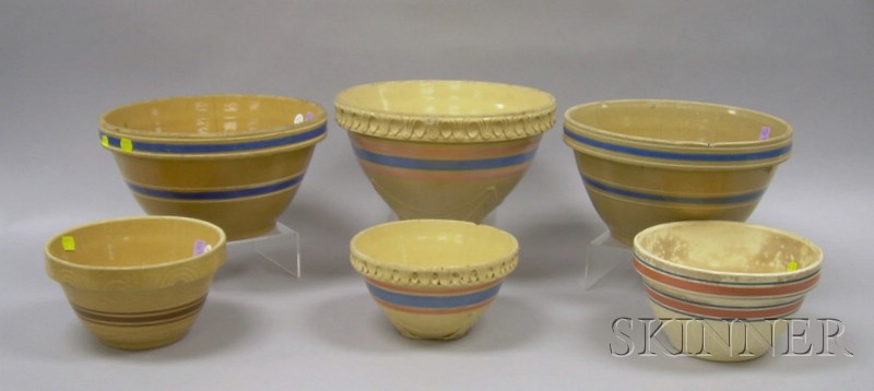 Appraisal: Eleven Assorted Yellowware Kitchen Mixing Bowls