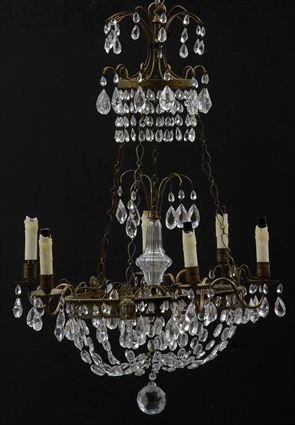 Appraisal: NEOCLASSICAL-STYLE SIX-LIGHT CHANDELIER x in