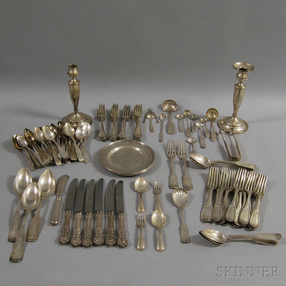 Appraisal: Collection of Sterling and Coin Silver Flatware and Tableware a