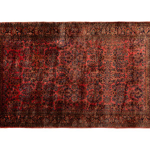 Appraisal: A Sarouk Wool Rug th Century feet inches x feet