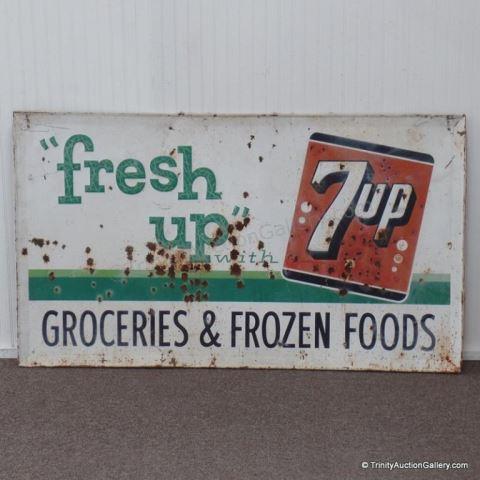 Appraisal: UP Fresh Up Tin Advertisement Sign This is a Country