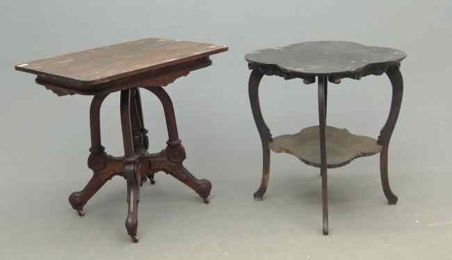 Appraisal: Lot two Victorian parlor tables