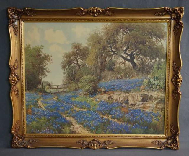 Appraisal: Blue Bonnet Trail Print by Porfirio Sallinas Jr date stamp