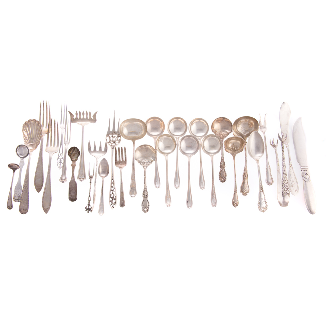 Appraisal: A collection of sterling flatware serving pcs pieces including spoons