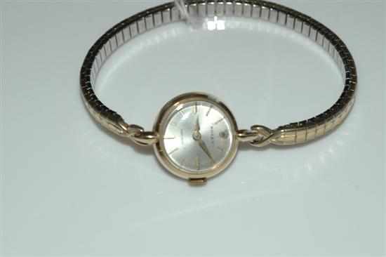 Appraisal: A LADIES ROLEX PRECISION MANUAL WIND WRISTWATCH SILVERED DIAL WITH