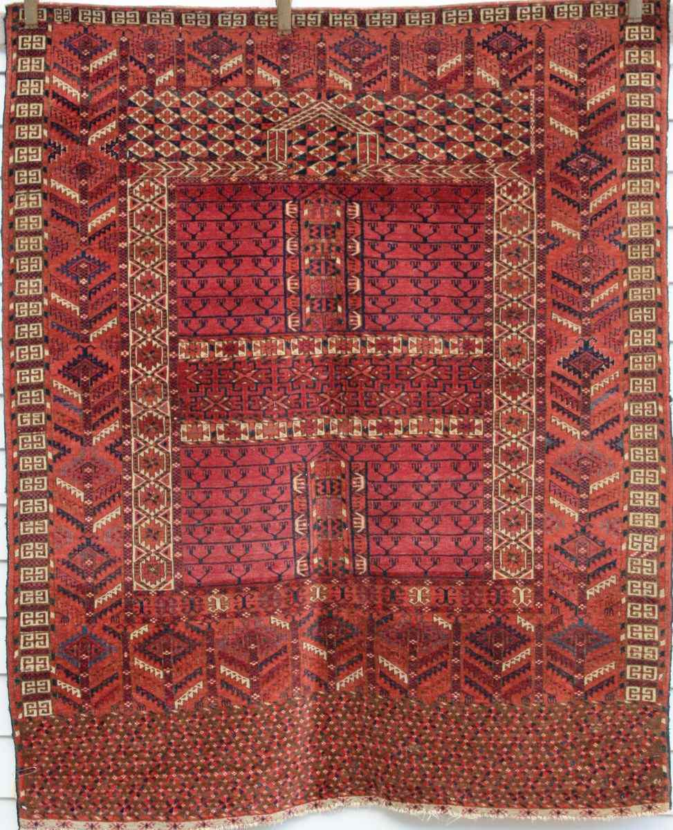 Appraisal: ORIENTAL RUG BOKHARA PRAYER ' x ' '' Madder red