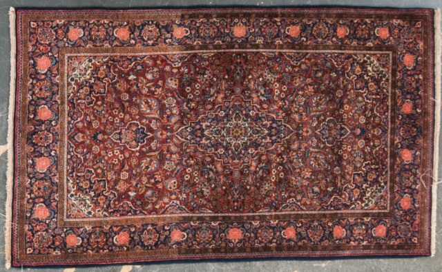 Appraisal: Semi-antique Keshan rug Persia circa approx x