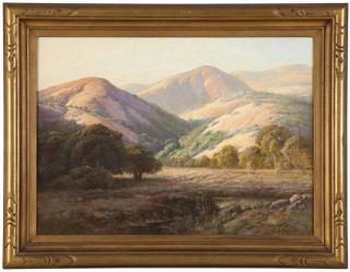 Appraisal: Henry Dietrich Dick Gremke NAS Oaks in a foothill landscape