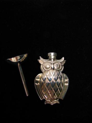 Appraisal: Tiffany Co Owl Motif Perfume Vial Funnel