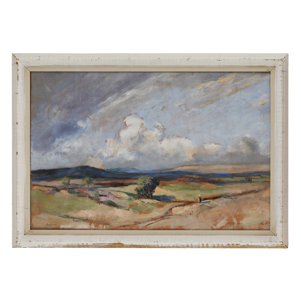 Appraisal: WILLIAM RENISON SCOTTISH FL - STRATHEARN Signed and titled oil