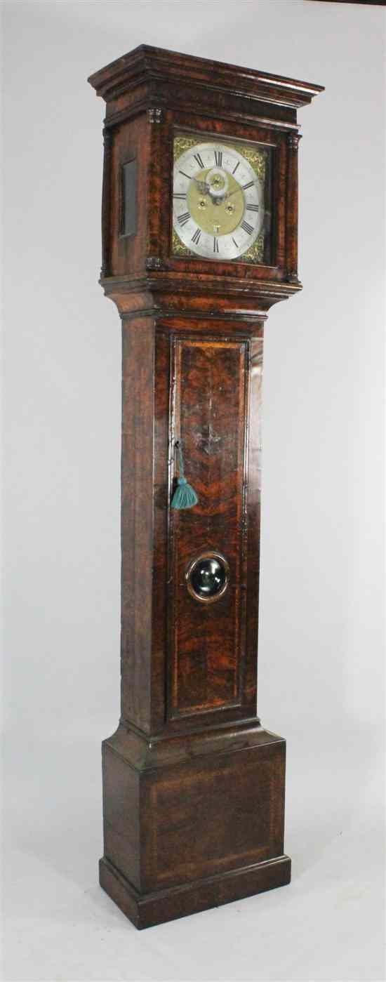 Appraisal: An early th century pollard oak eight day longcase clock