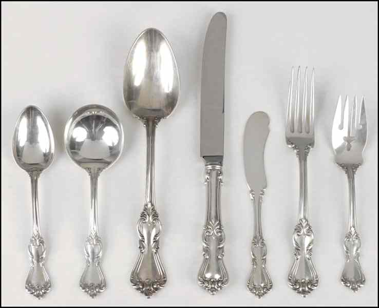 Appraisal: REED AND BARTON STERLING SILVER FLATWARE SERVICE Marlborough pattern comprising