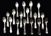 Appraisal: LG COLLECTION COIN SILVER TEASPOONS IN SETS - From the