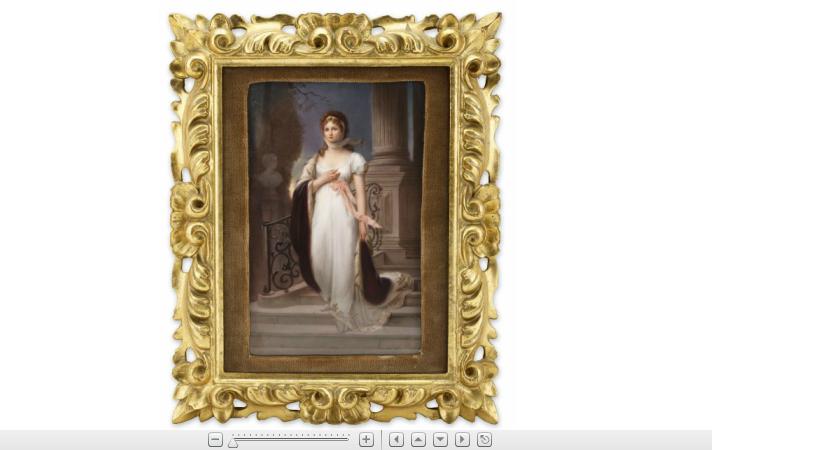 Appraisal: German porcelain plaque of Queen Charlotte late th century