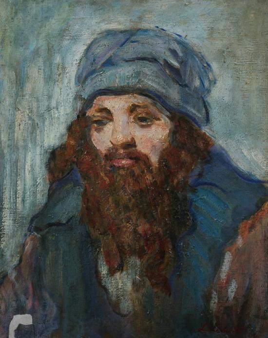 Appraisal: LUDOLFS LIBERTS Russian - PORTRAIT OF A MAN IN A