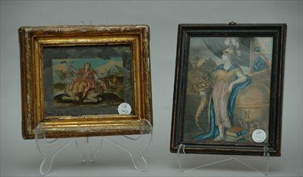 Appraisal: Small Gilt-Framed Painting of a Maiden on a Camel together