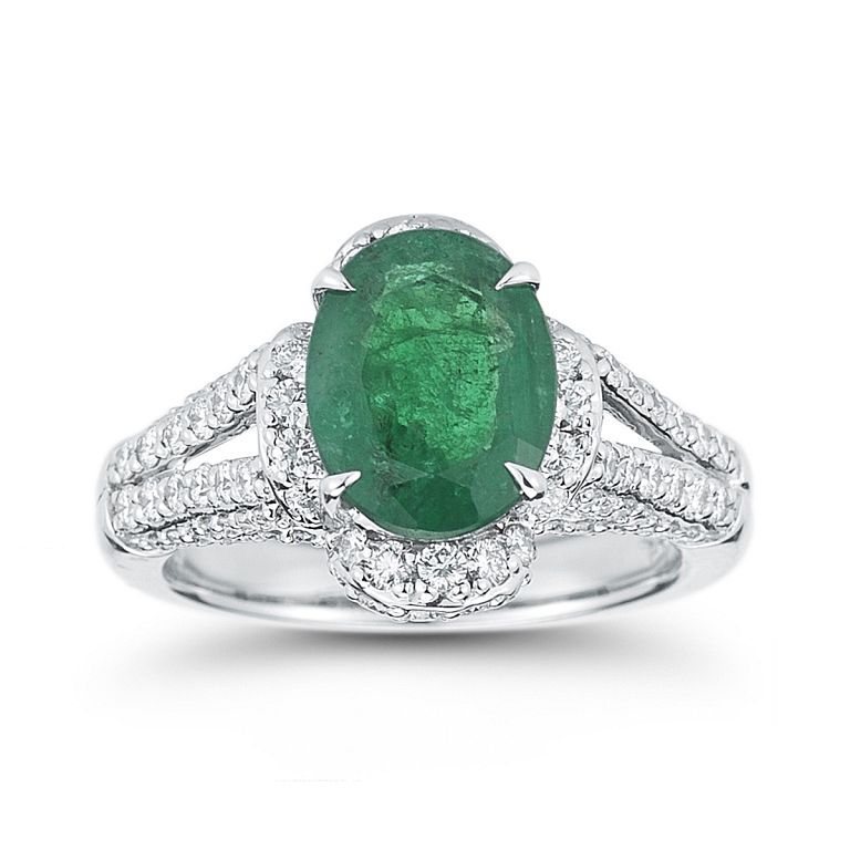 Appraisal: OVAL EMERALD RING Size Fancy Shape OVAL Setting K W