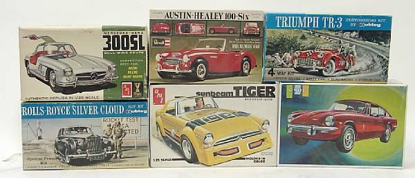 Appraisal: Sports Car Plastic kits Lot includes plastic boxed model kits