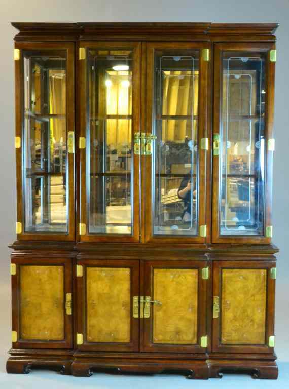 Appraisal: Piece Asian Taste China Cabinet With HutchTo include two door