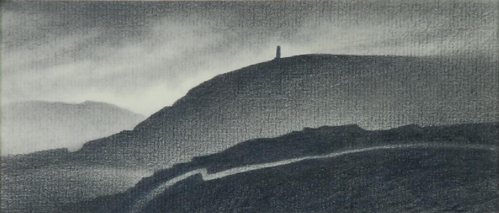 Appraisal: TREVOR GRIMSHAW - PENCIL DRAWING 'The White Path' Signed lower