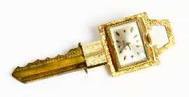 Appraisal: A ct gold Le Coultre novelty 'key watch' with mechanical