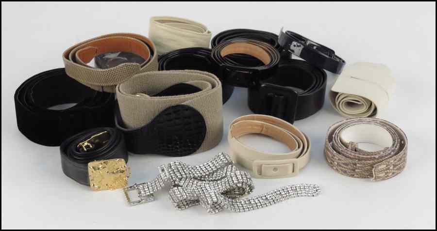 Appraisal: COLLECTION OF LADY'S BELTS Including Judith Leiber Pauline Trigere Oscar