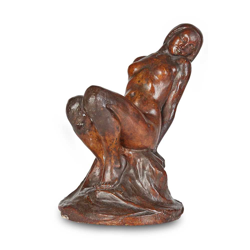 Appraisal: BENNO SCHOTZ - RECLINING NUDE patinated plaster cm high together