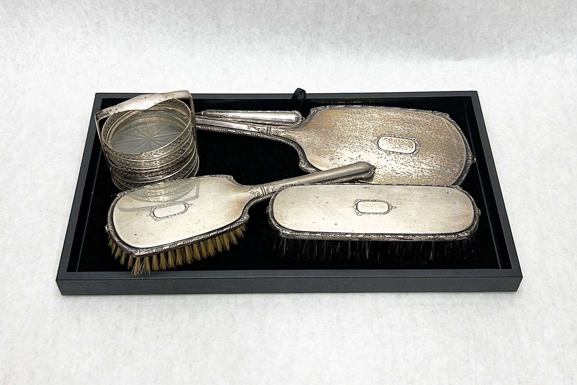 Appraisal: Piece Sterling Silver Dresser Set